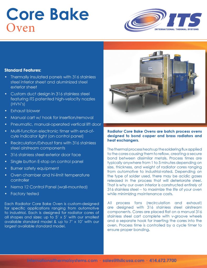Core Bake Oven from ITS