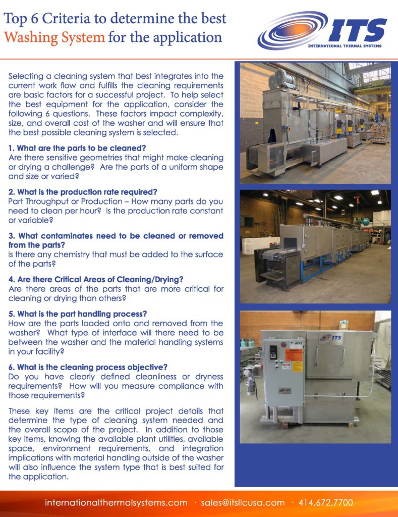 Aqueous Parts Washer