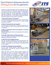 Top 6 criteria to consider when selecting and aqueous washer
