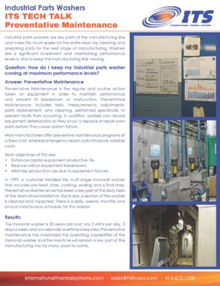 Preventative Maintenance Tech Talk