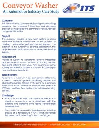 Conveyor Washer Automotive