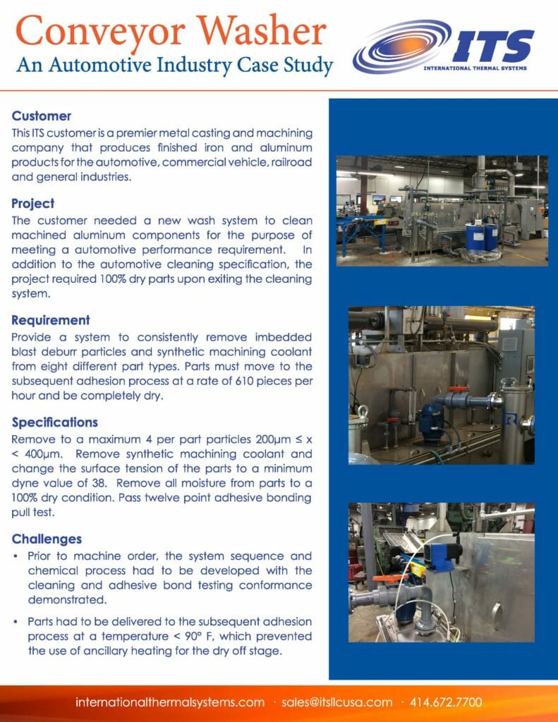 Conveyor Washer Automotive